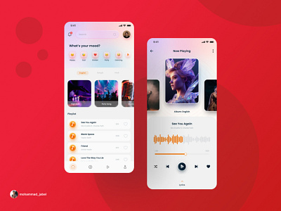 Music App Design app branding clean app design clean design minimal music music app music application ui ux