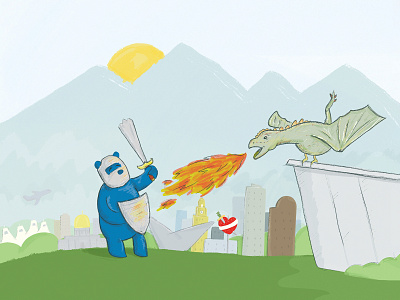 Blue Bear and the Dragon