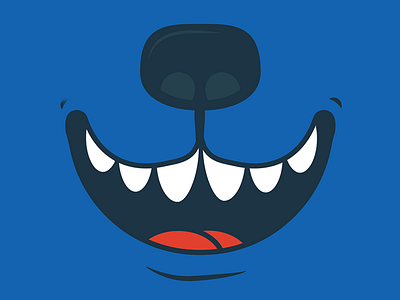 Blue Bear blue bear illustration smile teeth vector