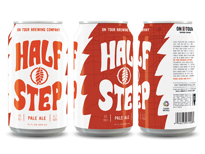 Half Step Pale Ale beer can design half step hop bolt on tour brewing pale ale