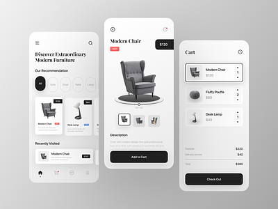 DeFurniture - Furniture Shop Mobile App Design