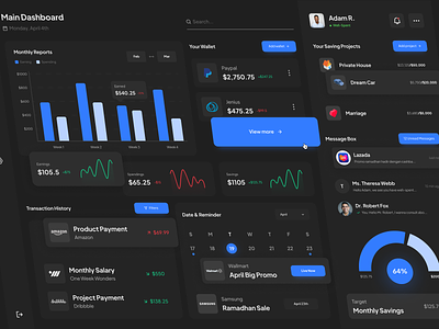 Money Manager - Expense Manager Dashboard admin analytics app chart clean crm dashboard data design graph interface minimal panel product design report statistics stats ui ux web
