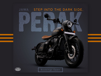 Jawa Perak Promotion Design cruiser digital marketing motorcycle promotional design social media design static design vintage