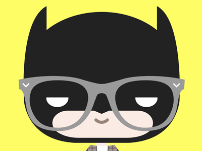 Batman Avatar Design for Valentin Muro avatar batman flat glasses icon illustration