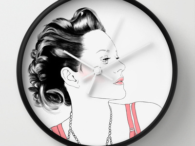 Clock clock face illustration portrait time