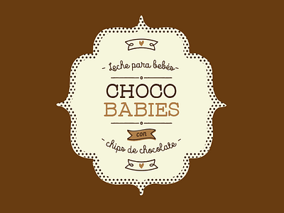 First label design for chocolate milk for babies