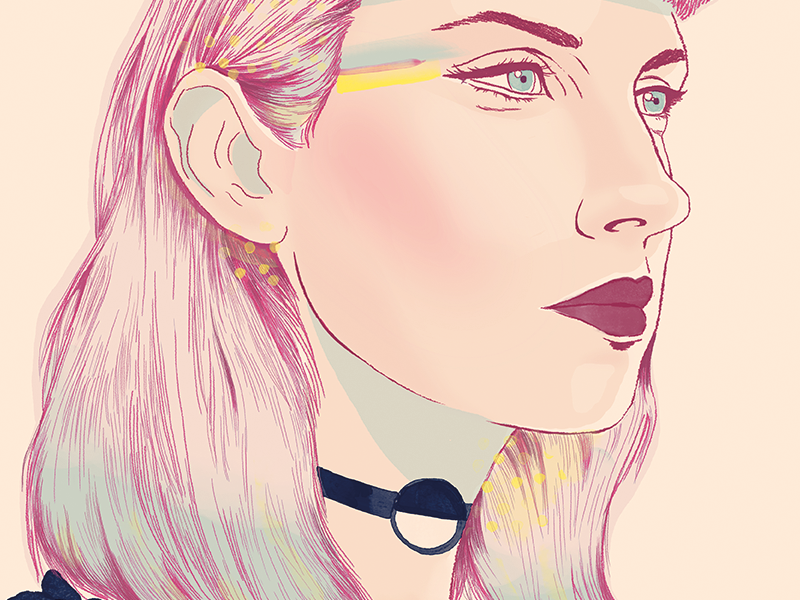Portrait of Molly Nilsson by Sol Fortuny on Dribbble