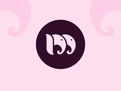 Letter M and Elephant logo mark logo logomark logos elephant