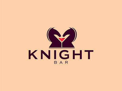 Knight bar logo concept bar design knight logo logodesigner wine