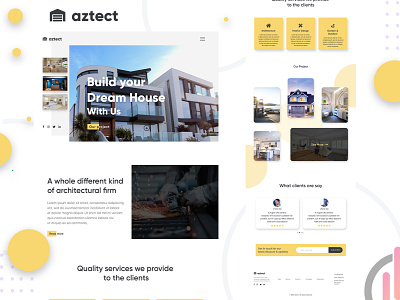 Aztec architect website UI UX design architect architect website landing page ui ui ux ui design ux ux design uxdesign webdesign