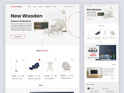 Furniture House - Furniture Selling Website UI UX Design