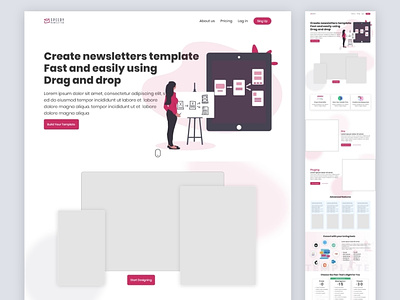 Speedy Newsletter - Newsletters Template Website UI UX Design