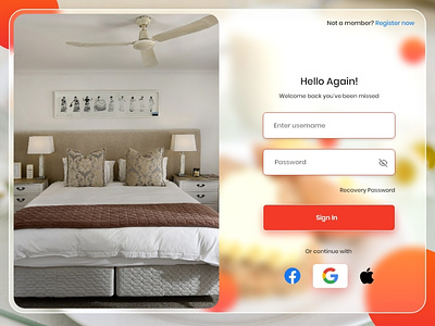 Hotel Logging Page UI UX Design branding design hotel illustration log login login page login ui login ui ux design logo raciodesigners sign in sign up sign up ui design ui ux uxdesign uxui webdesign website