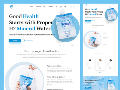 Susosu - Mineral Water Selling Website UI UX Design branding design illustration mineral water online shop raciodesigners shop ui uidesigner ux uxdesign uxui webdesign website wordpress