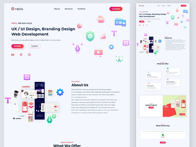 Personal portfolio website UI UX Design - Racio