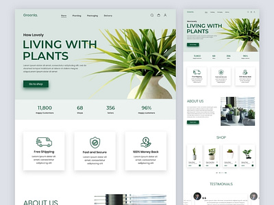 Greenla - Plant Selling Website UI UX Design