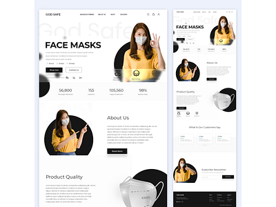 God Safe - Face Mask Selling Website UI UX Design