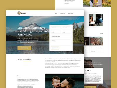 Lawyer Website UI UX Landing page Design -MacMinnville Attorney