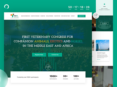 Conference Website ui ux landing page Design - MEAVC 2022