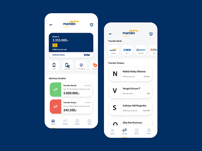 Mandiri Mobile App design figma figmadesign mandiri money app ui ux