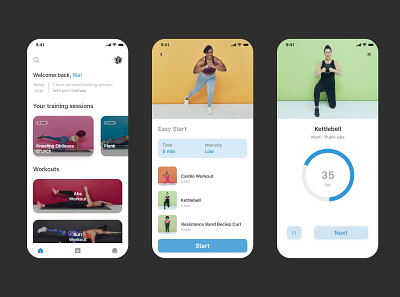 Fitness App UI adobexd android app design android app ui fitness fitness app ui fitness ui ios app ui ios design ui workout app ui