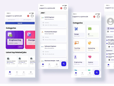 Hi guys, Here is app design concept for search job
