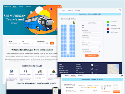 Online Bus booking ui design