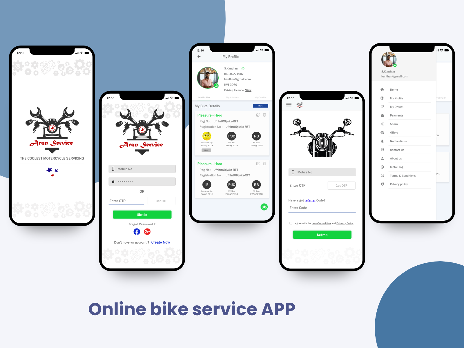 Online bike service booking app by Thenujan thenu on Dribbble