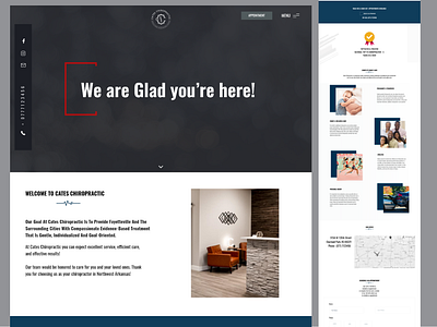 Chiropractic web ui design.