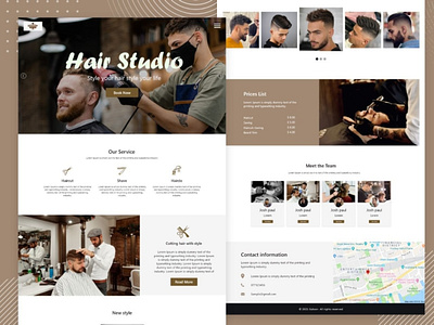 Barbershop Landing Page Design ui