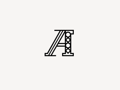 Ametry black geometry initial lettering logo minimal monogram