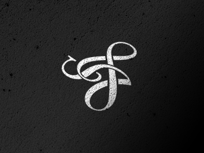SJD black initial lettering logo minimal monogram swirls
