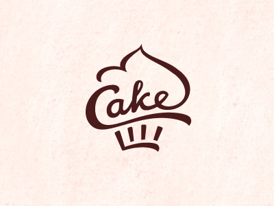 Cake bakery cake cupcake dessert feminine handwritten sweet swoosh topping typography
