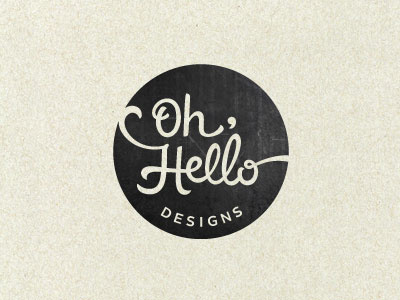 Oh, Hello circle feminine font handwritten logotype rugged swirls type typography