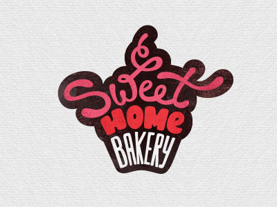 Sweet Home Bakery bakery cupcake dessert handwritten home sweet type typography