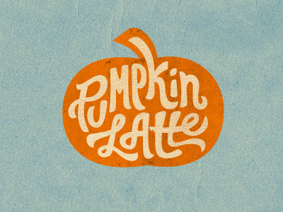 Pumkin Latte coffee handwritten latte logotype pumpkin typography