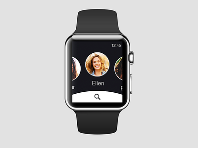 Contacts (Apple Watch) apple contact minimal people photo round search smart smartwatch ui ux watch