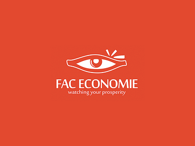 Fac Economie - Logo design branding economy eye illustrator logo red vector voucher