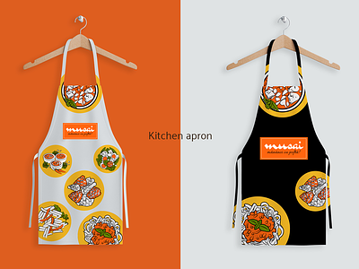 Kitchen apron advertising apron branding corporate branding design drinks food illustration print restaurant restaurant branding