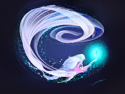 Elsa Frozen character character design design disney elsa fish flat frozen illustration light magic movie