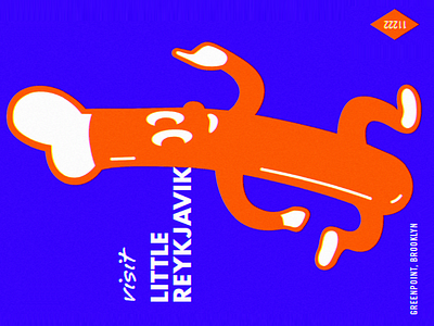 Little Reykjavík hotdog iceland illustration poster reykjavik travel