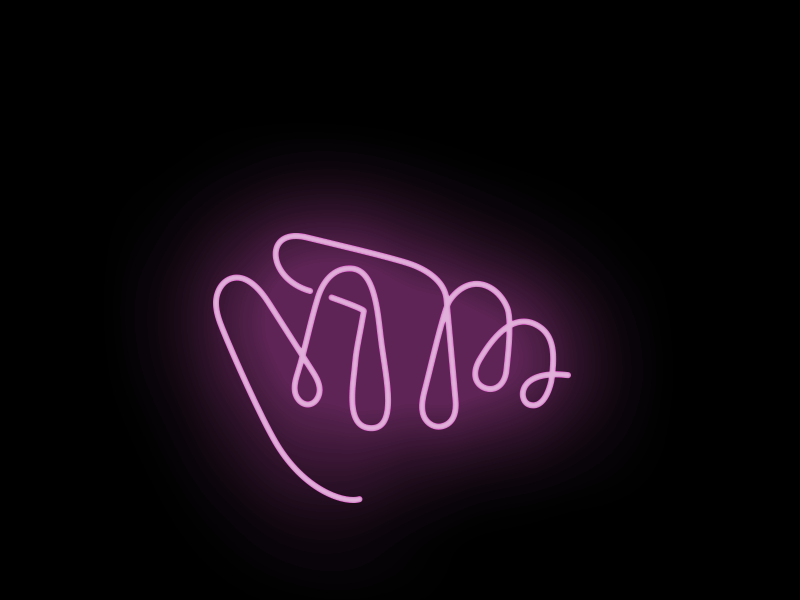 Fuck You illustration neon typography