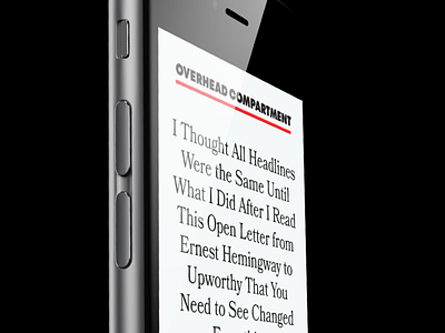 Overhead Compartment editorial design magazine mobile article design mobile first web