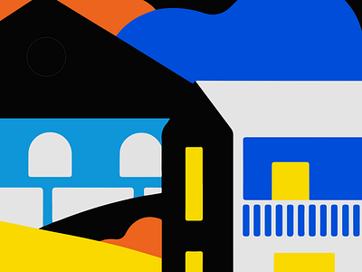 "Dacha" Illustration colorful graphic design illustration minimal simple