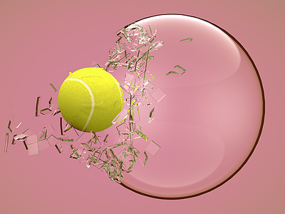 Ball Smashing 3d art direction illustration