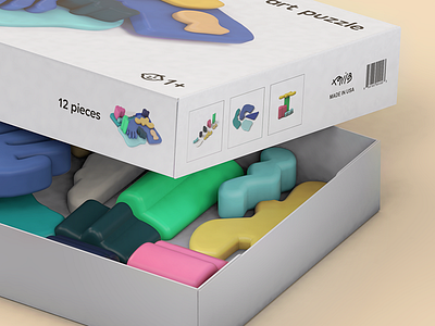 Otto Milo Art Puzzle 3d cgi cinema4d toy design