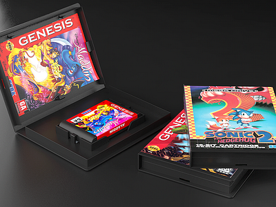 Sega Genesis Games 16bit 3d c4d cgi cinema4d console gaming genesis retro sega sega genesis