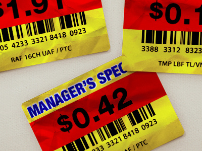 Manager's Special barcode kroger sale sticker tag