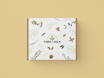 Farm to Folk Box Sleeve Design box design branding farm graphic design green illustration label design local nature packaging sleeve design