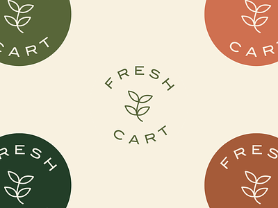 Fresh Cart Logo branding icon leaf logo logo design minimalist vector